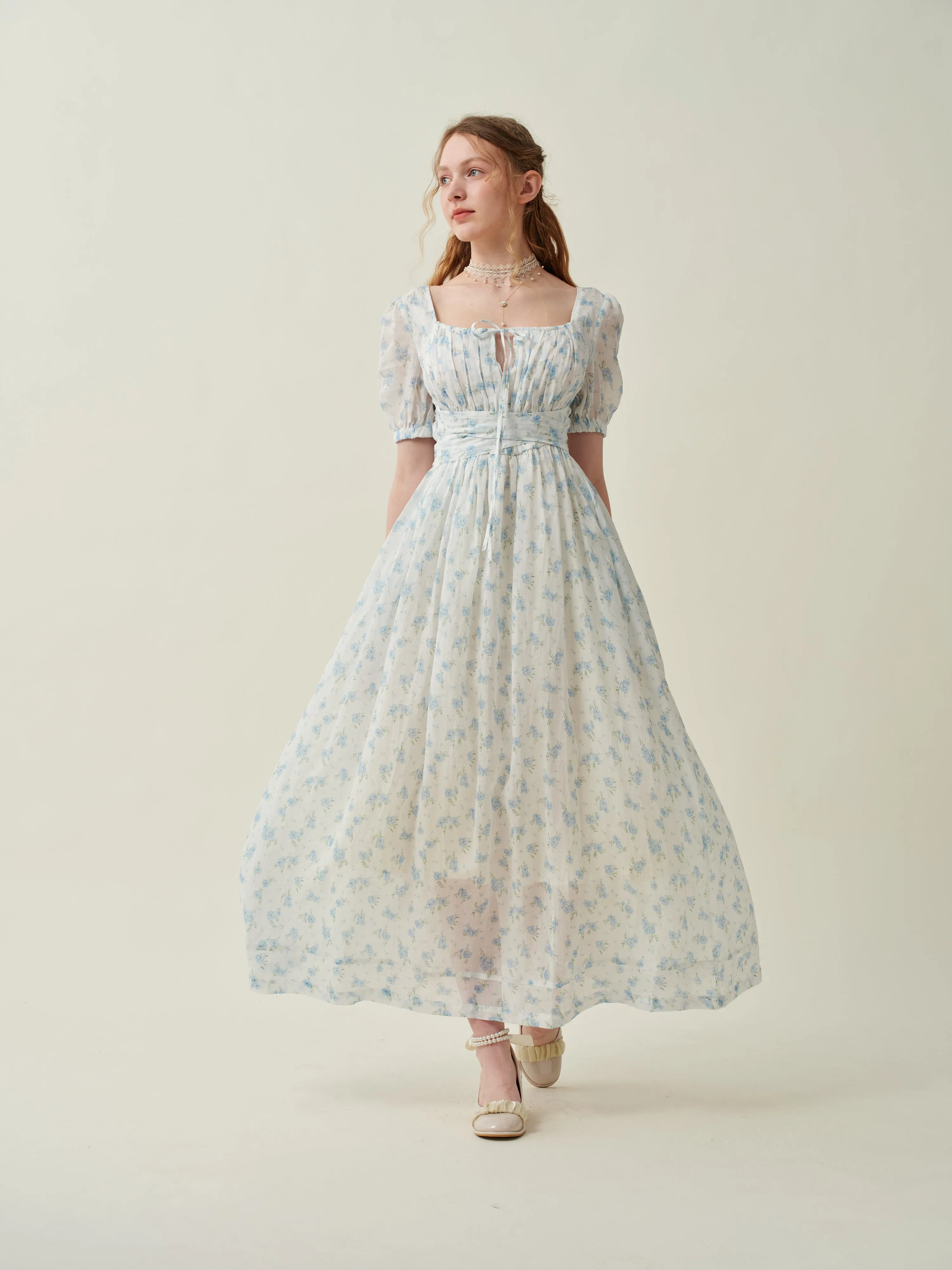 Alice 19 | Floral linen dress