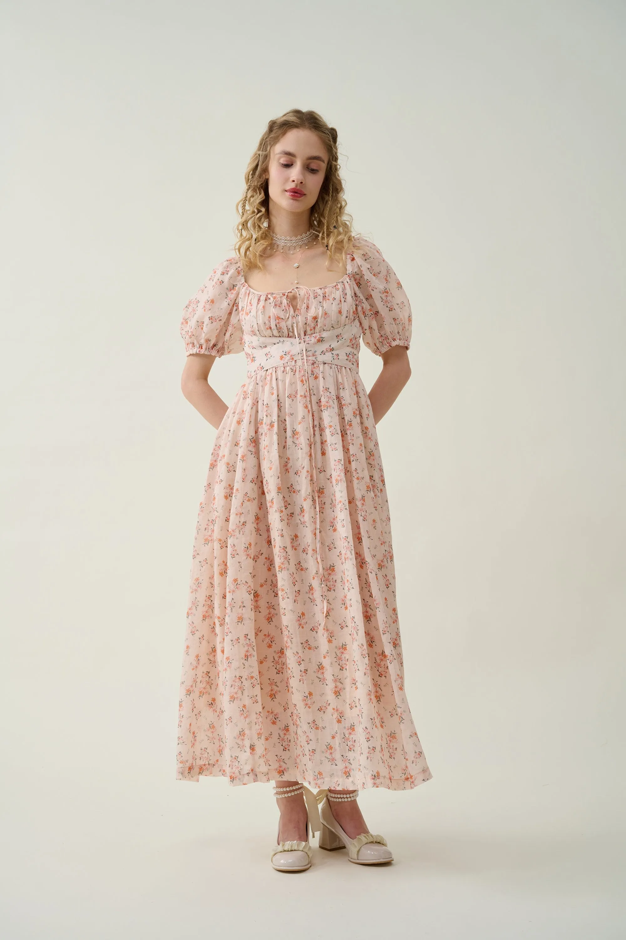 Alice 19 | Floral linen dress