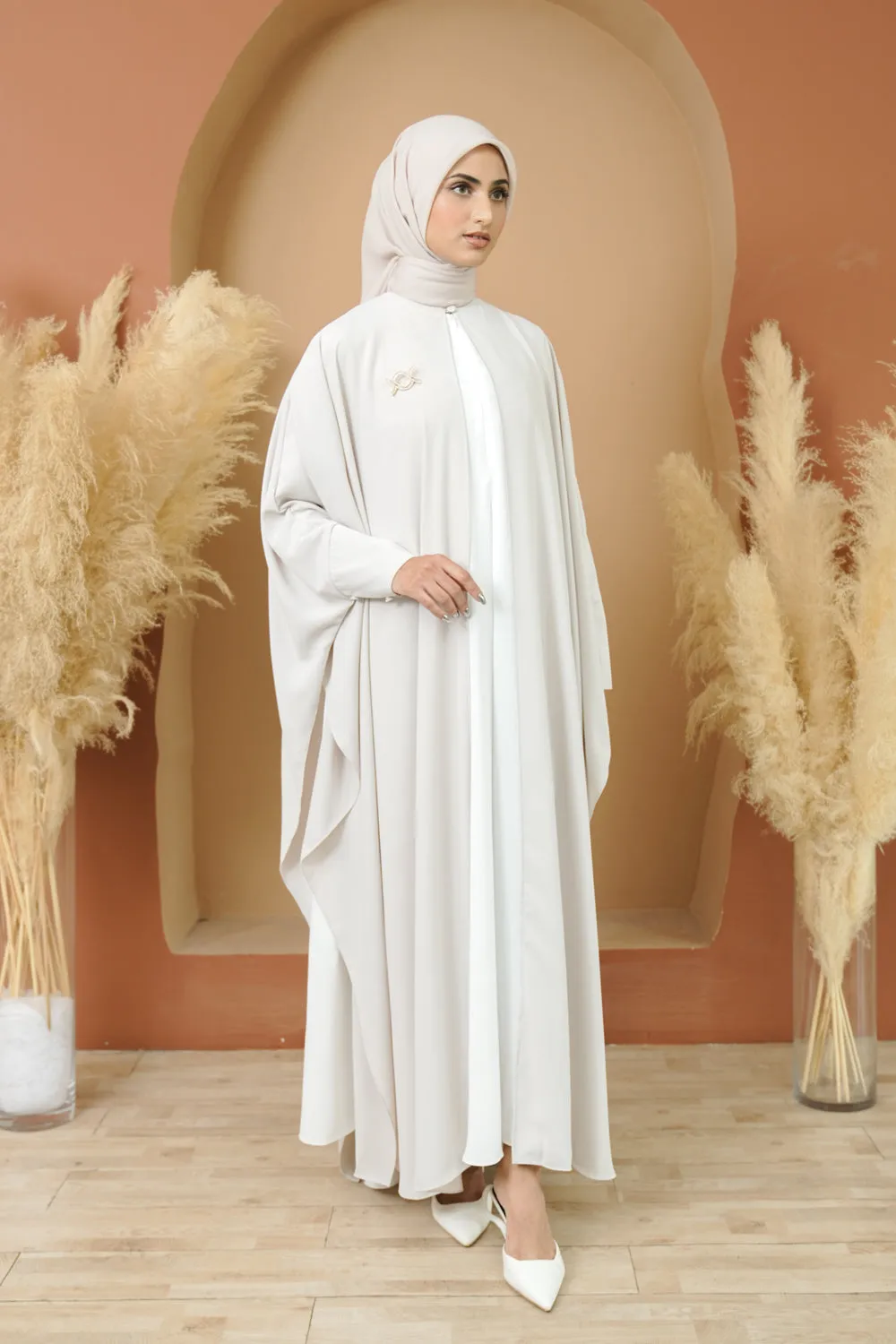 Ashilla Abaya Full Set Latte