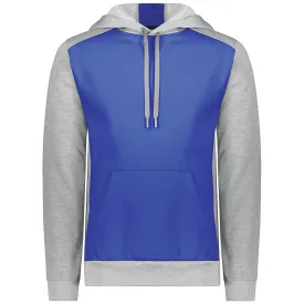 Augusta Sportswear Men's Royal/Grey Heather Three-Season Fleece Pullover Hoodie