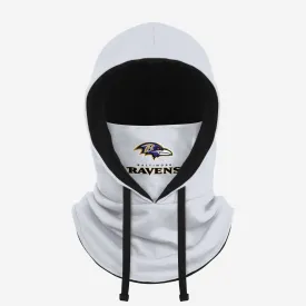 Baltimore Ravens White Drawstring Hooded Gaiter