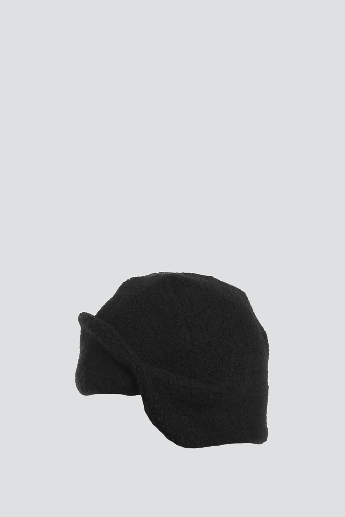 Black Wool Flight Cap