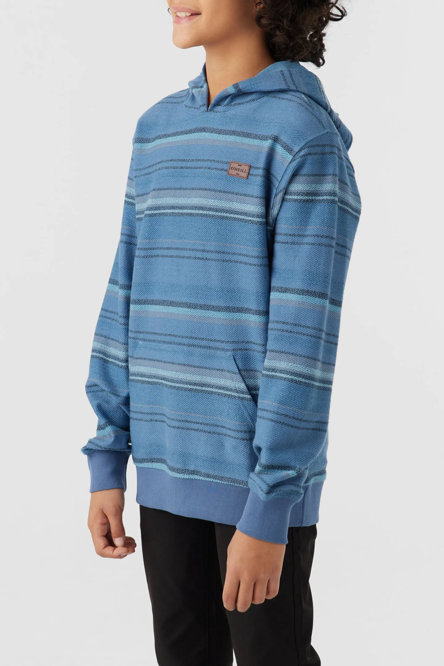 BOY'S BAVARO STRIPE PULLOVER FLEECE