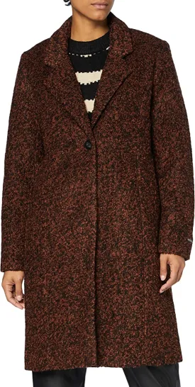 Brandy Brown Ladies Wool Blend Coat - Garcia