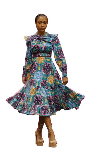 Colourful African Print Dress