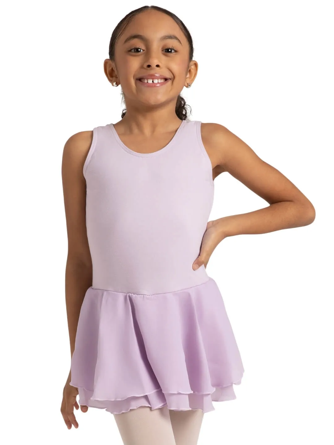 Double Layer Skirt Tank Dress - Girls