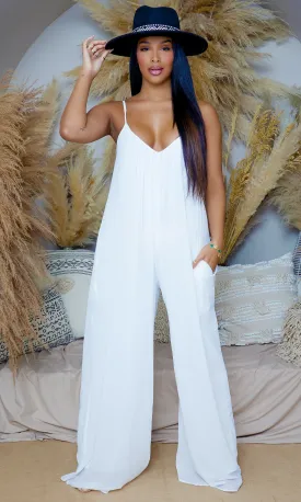 Elevation | Spaghetti Strap Jumpsuit - Off White