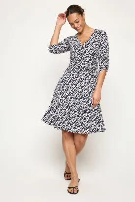 Georgina Faux-Wrap Mini Dress