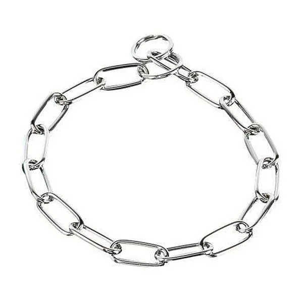 HERM SPRENGER - Chrome Long Link Fur Saver Collar 4mm