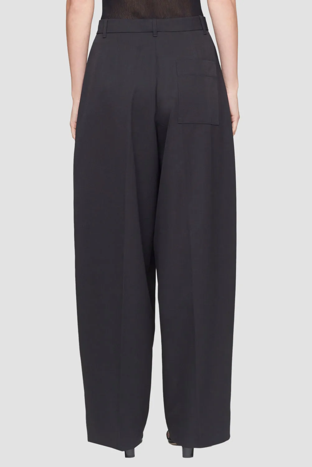 High-Waisted Wide Leg Tailored Trousers