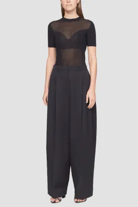 High-Waisted Wide Leg Tailored Trousers