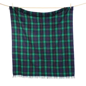 Highland Wool Blend Tartan Blanket / Throw Extra Warm Farquharson