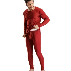 Hot man Thermal set Crimson Red minimun warmth