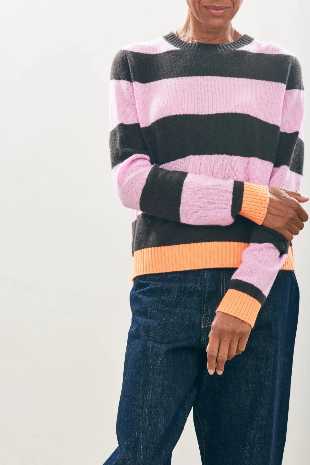 Jumper 1234 Contrast Stripe Crew