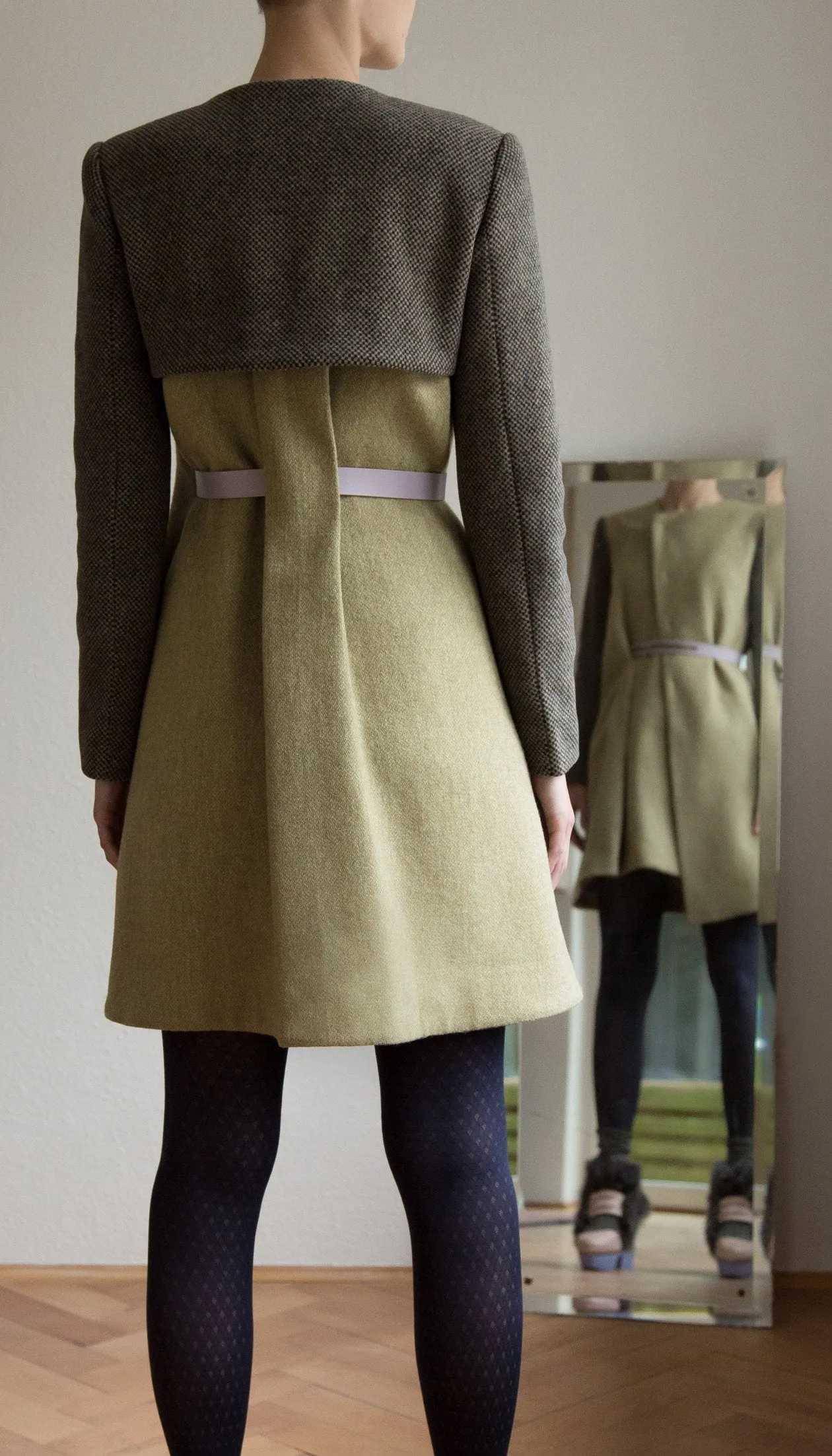 Light green wool coat