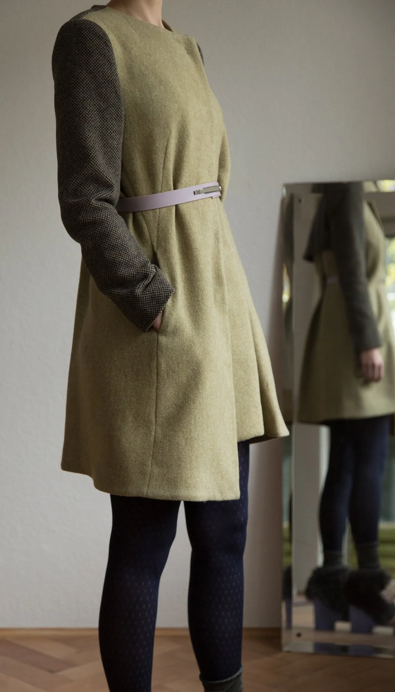 Light green wool coat