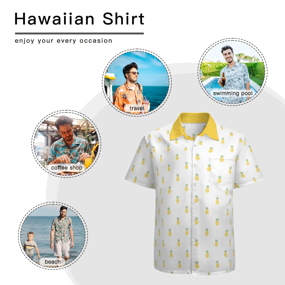 Pineapple Shirt Men, Retro Hawaiian Shirt Men, 60s Style Top Men, Retro Shirt , Tropical Shirt Men, Vintage Style Shirt , Pineapple Top men