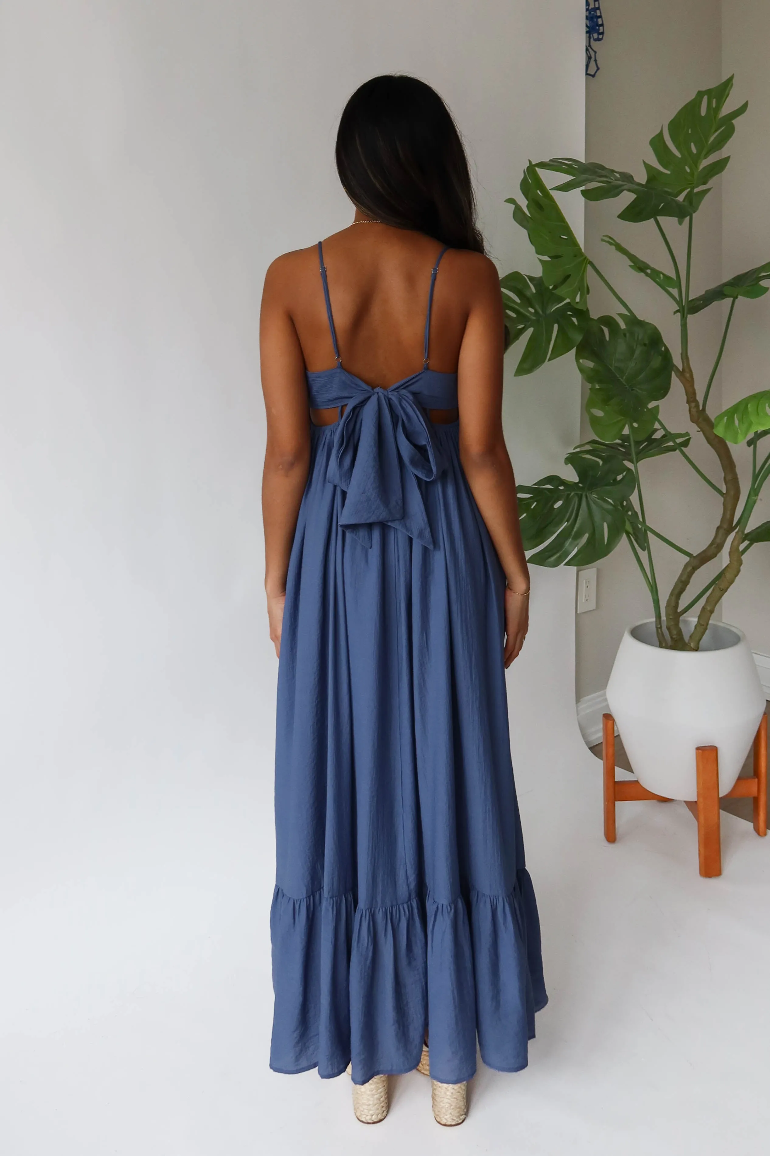 Shine Bright Maxi Dress in Dark Blue