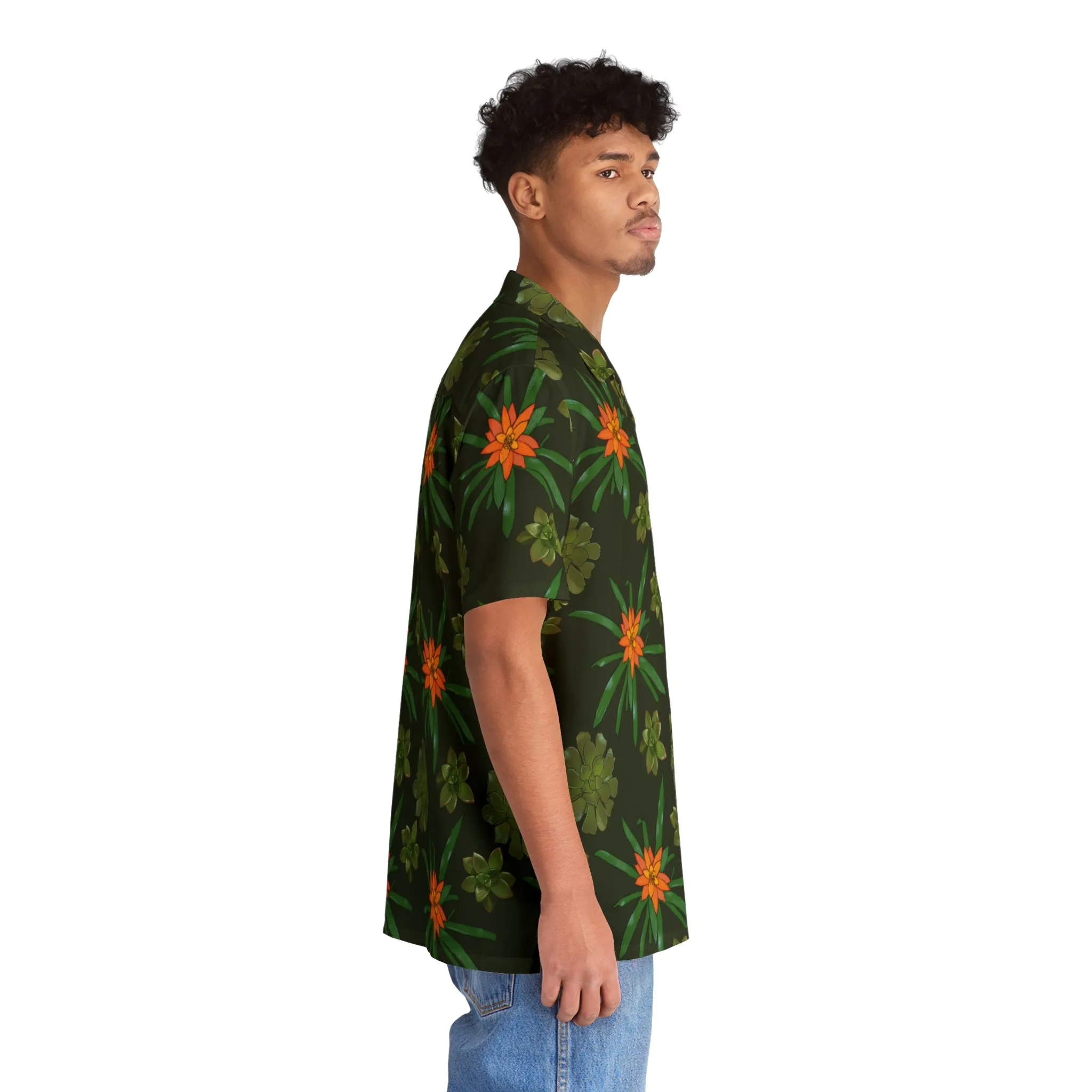 Succulent Houseplant Men's Hawaiian Shirt