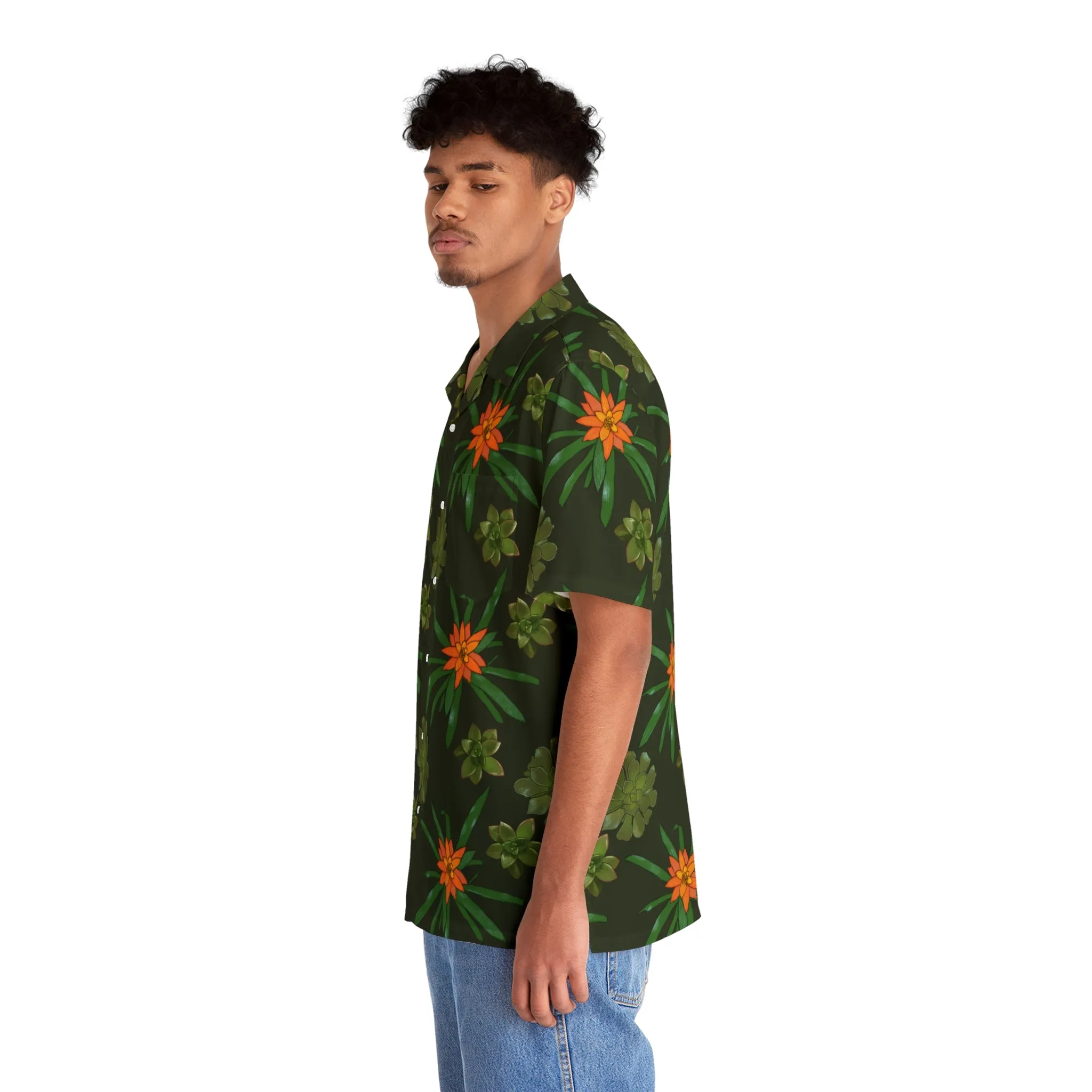 Succulent Houseplant Men's Hawaiian Shirt