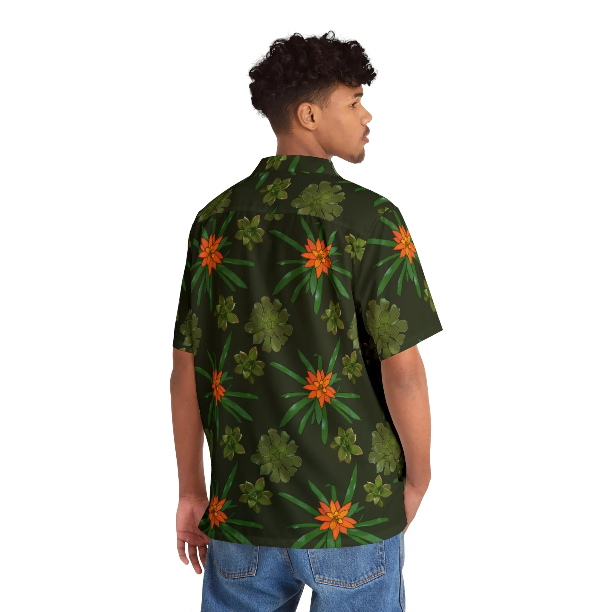 Succulent Houseplant Men's Hawaiian Shirt