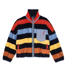 The Plush Terrain Full-Zip. -- Canoe Stripe