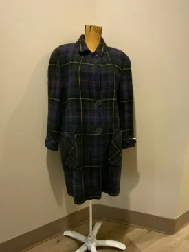 Vintage Plaid Wool Coat