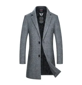 West Louis™ Winter Woolen Plaid Coat